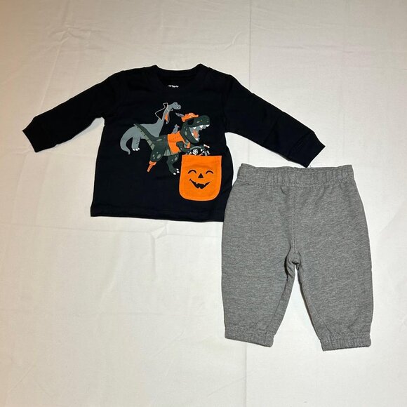 Carter's Baby 3 Months Dinosaur Trick or Treating Halloween Jogger 2 Pc Set NWT - Picture 1 of 6